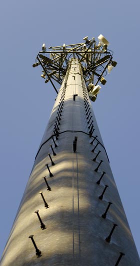 up-angle shot of a radio tower